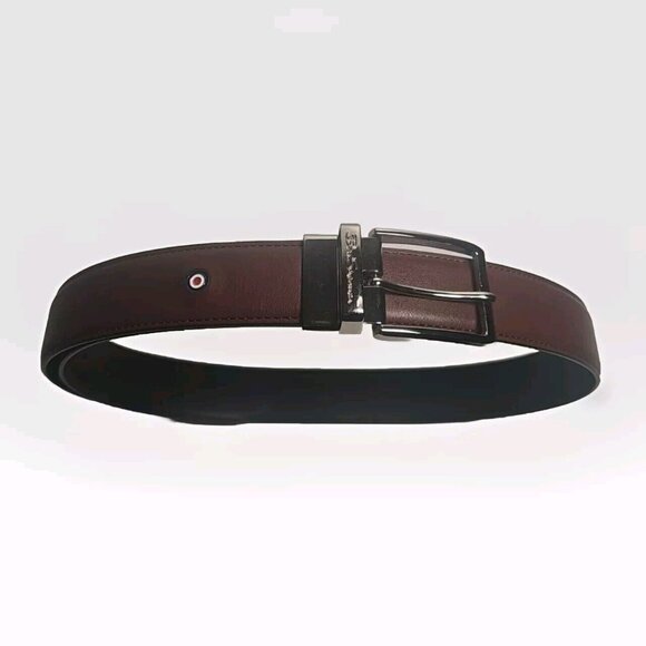 2PCS Ben Sherman Men's Reversible Belt Black And Btown SZ Medium - Picture 1 of 6